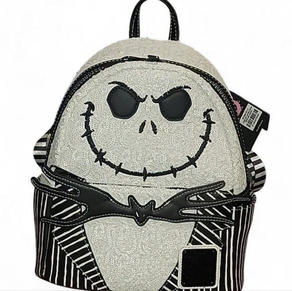 Loungefly Black and White Nightmare Before Christmas Backpack - Picture 4 of 10